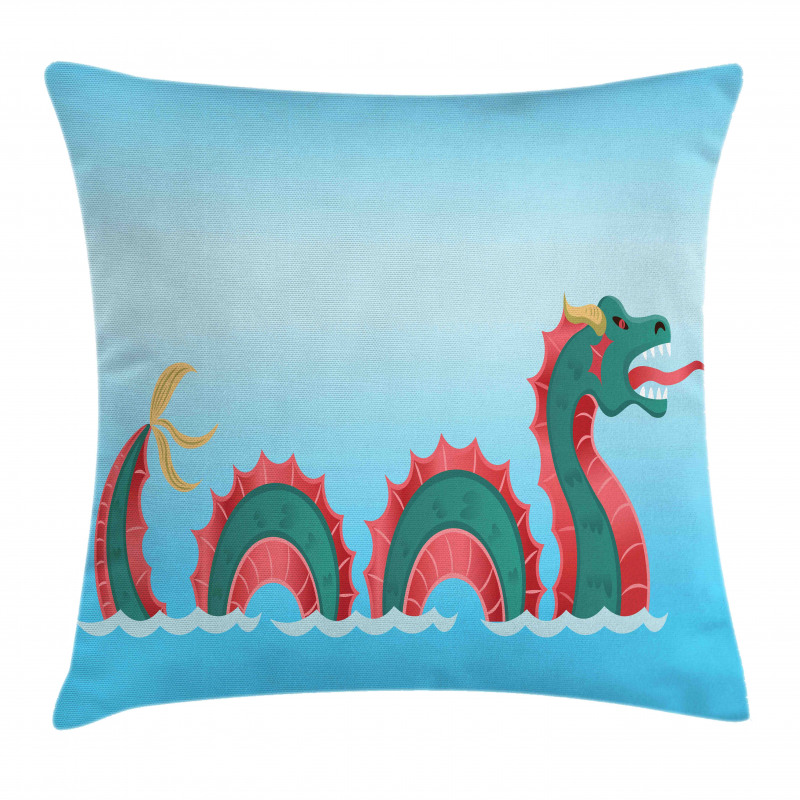 Sea Monster in the Ocean Pillow Cover