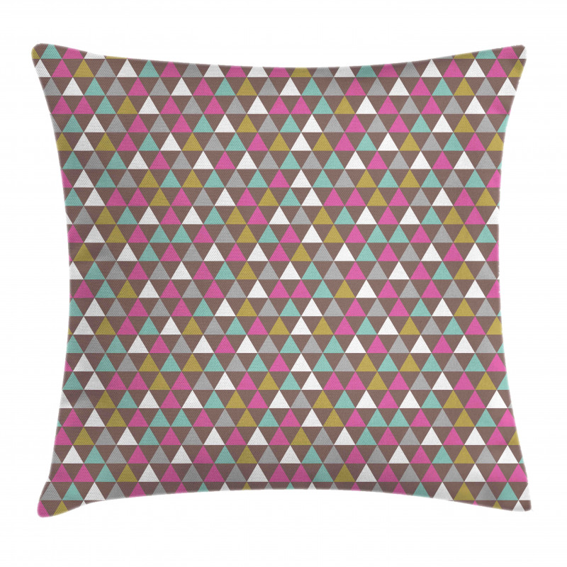 Colorful Vintage Triangles Pillow Cover