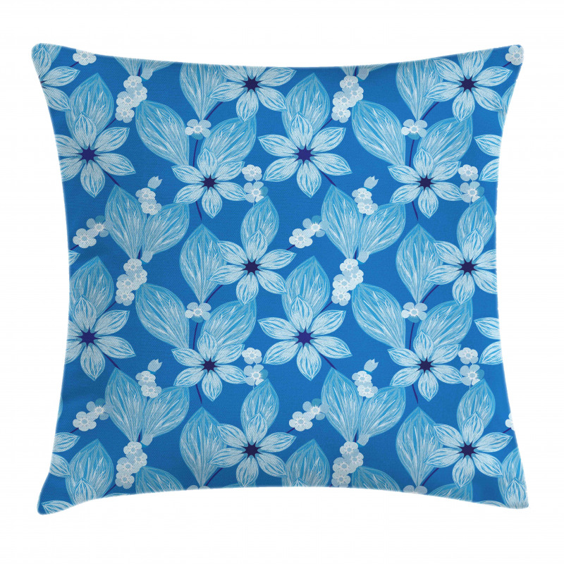 Top View Flower Petals Scene Pillow Cover