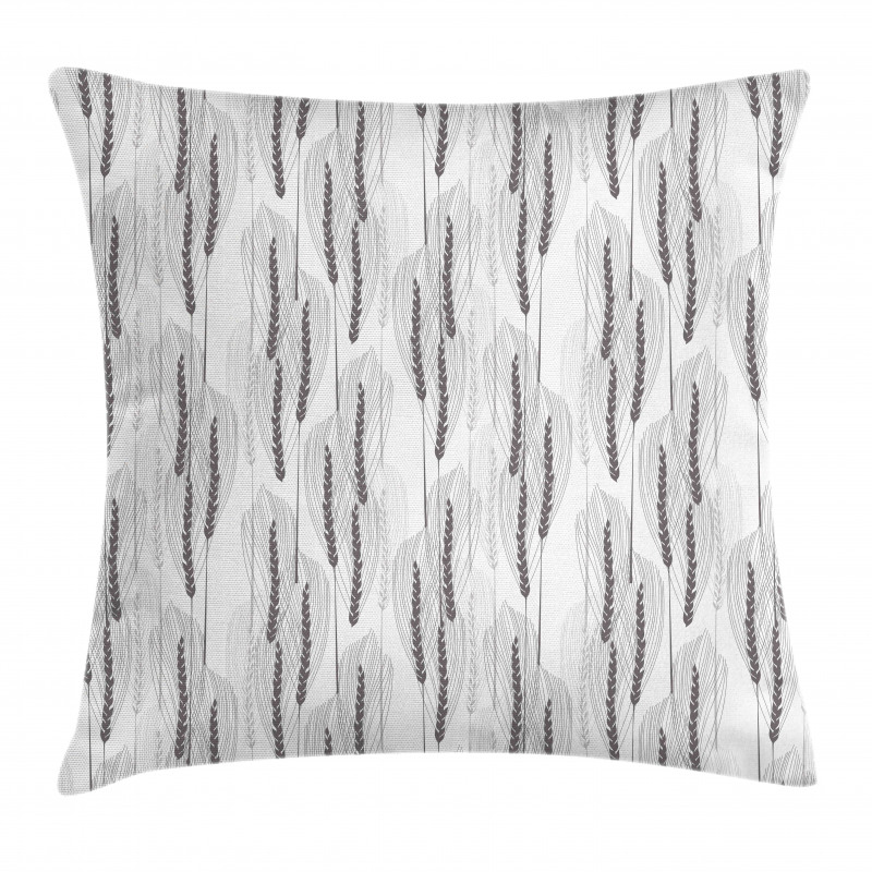 Wheat Branches Botanical Pillow Cover