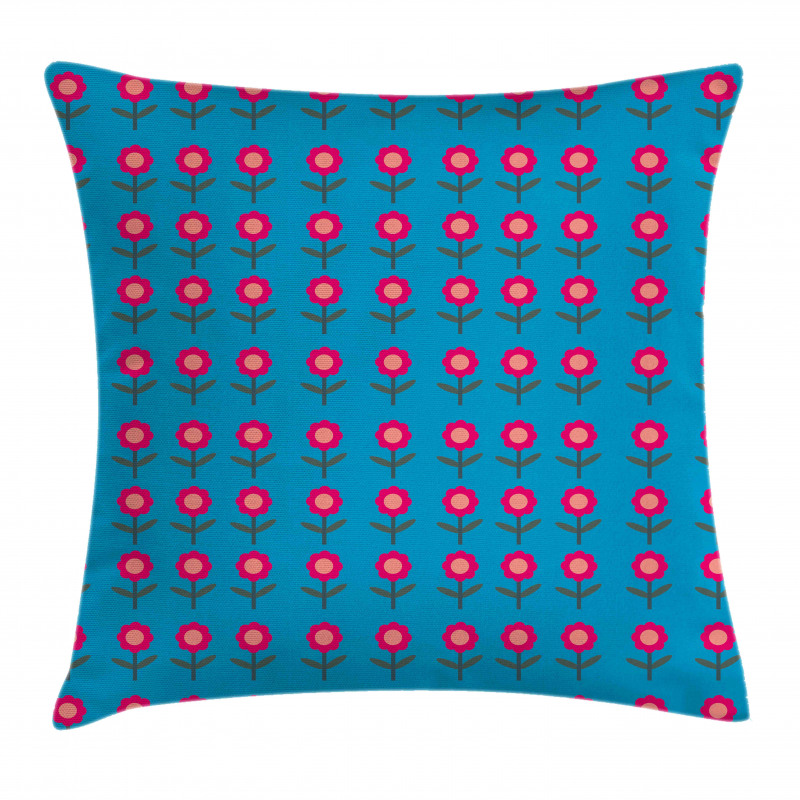 Computer Graphics Flowers Pillow Cover