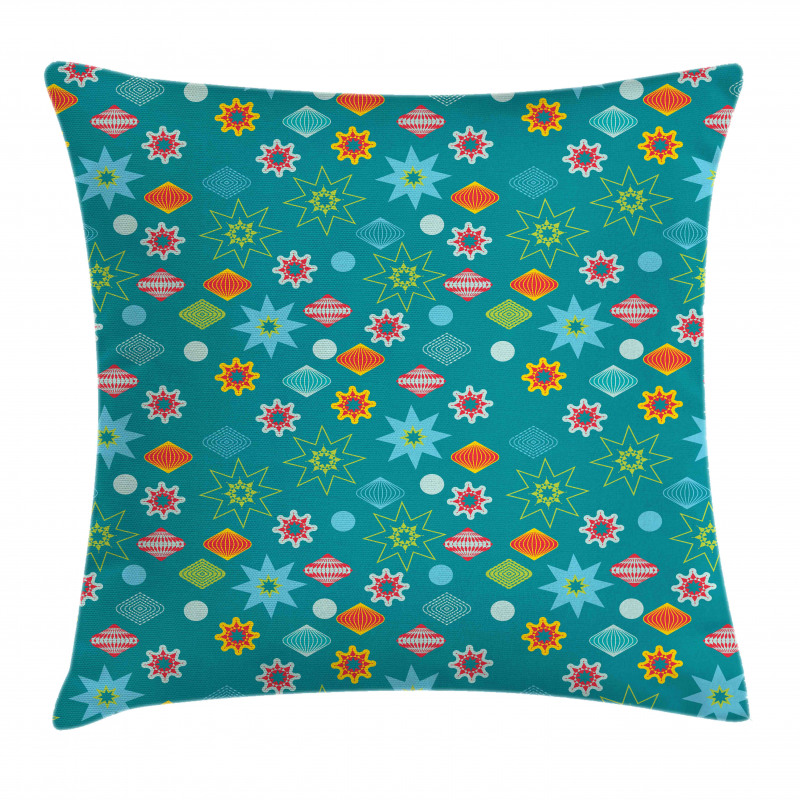 Ornate Colorful Elements Pillow Cover