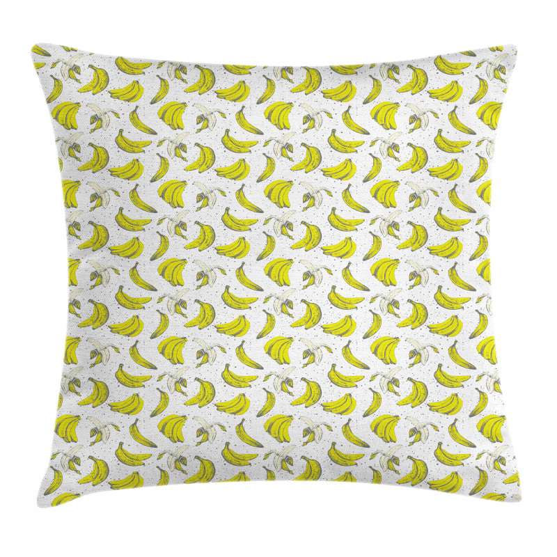 Peeled Whole Fruit Sketch Pillow Cover