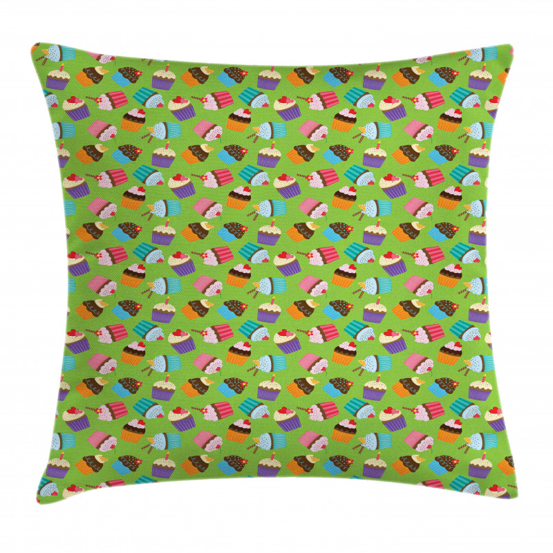 Colorful Cupcakes Pillow Cover