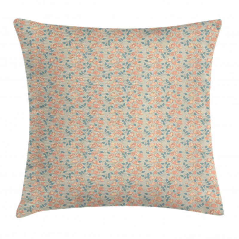 Blossoming Rose Flowers Art Pillow Cover
