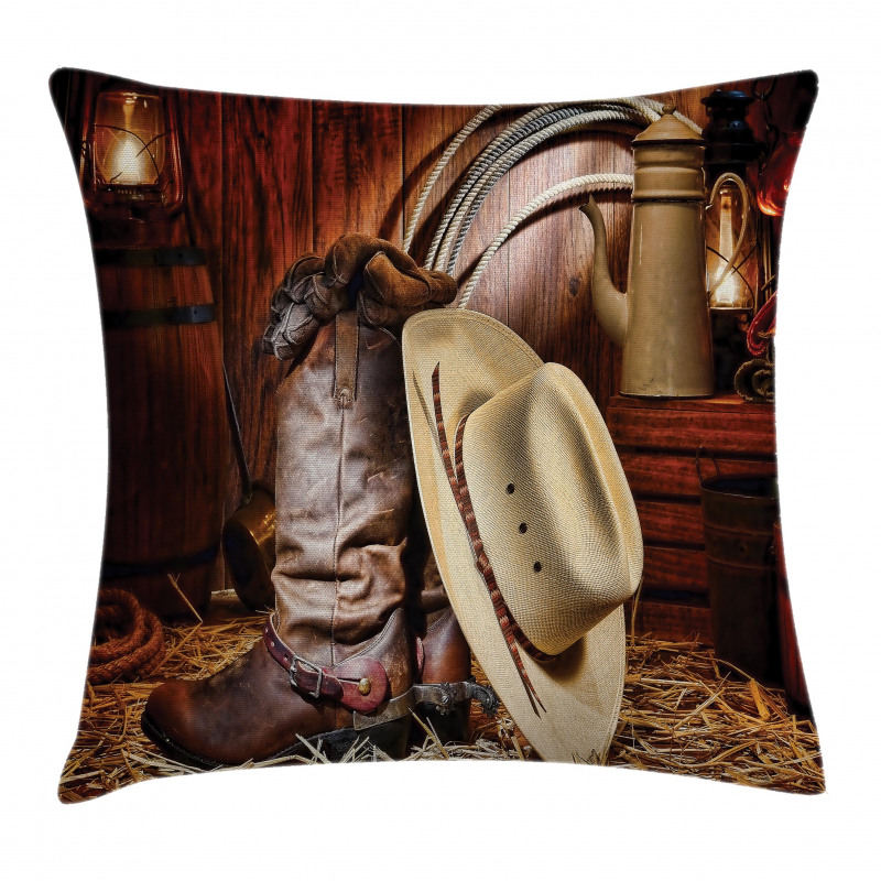 America Retro Rodeo Pillow Cover