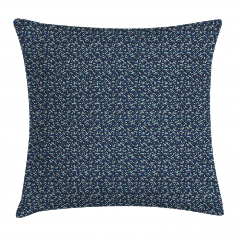 Abstract Leafy Motifs Pillow Cover