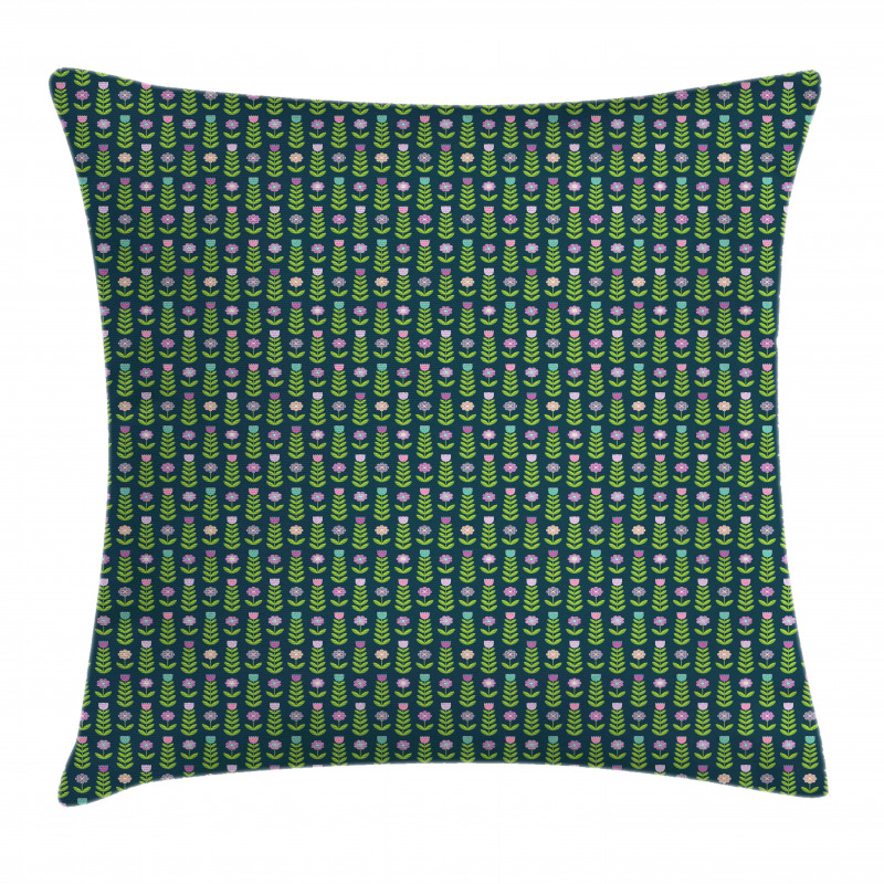Graphical Geometric Flowers Pillow Cover