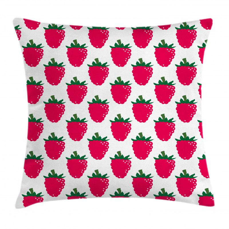 Repetitive Raspberries Design Pillow Cover