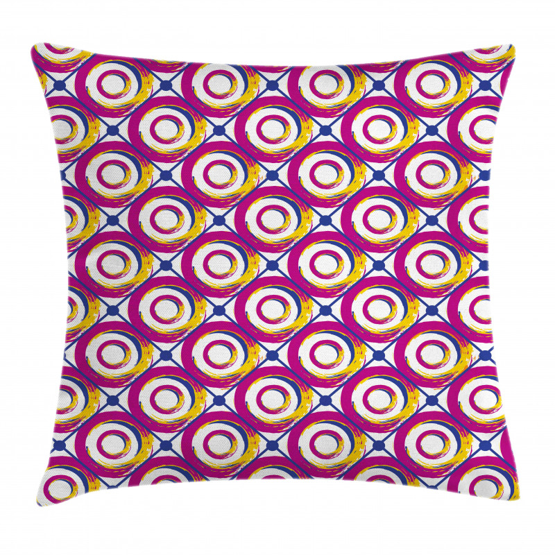 Colorful Hip Circles Swirls Pillow Cover