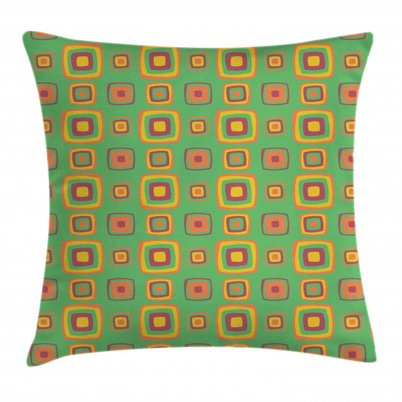 Retro Feelings Squares Pillow Cover