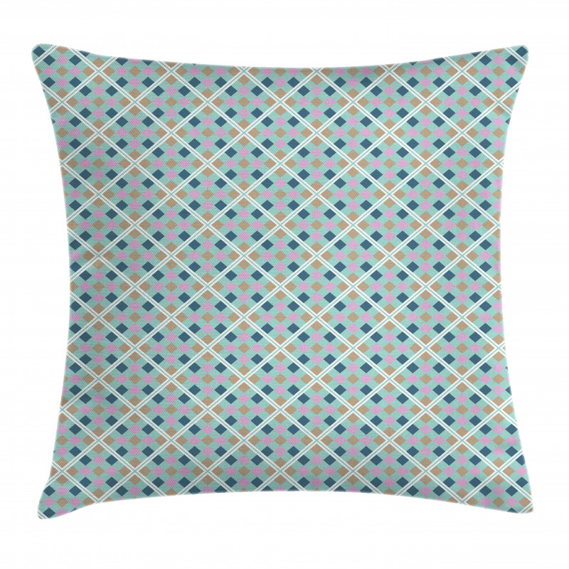 Diagonal Squares Geometric Pillow Cover