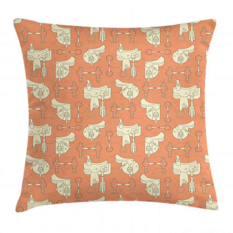 Western Saddles Bits Elements Pillow Cover