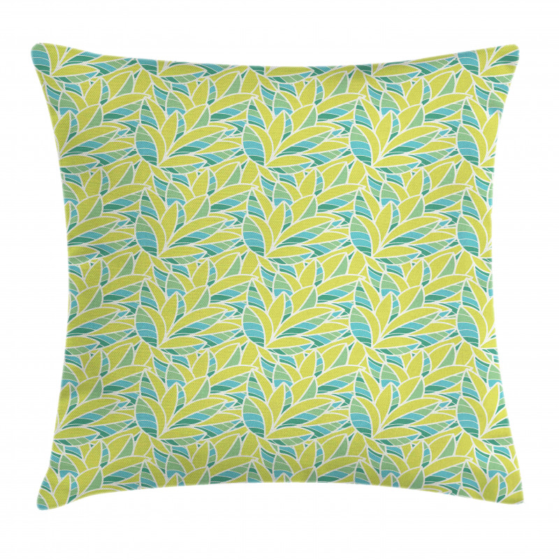 Rhythmic Vivid Leaves Art Pillow Cover