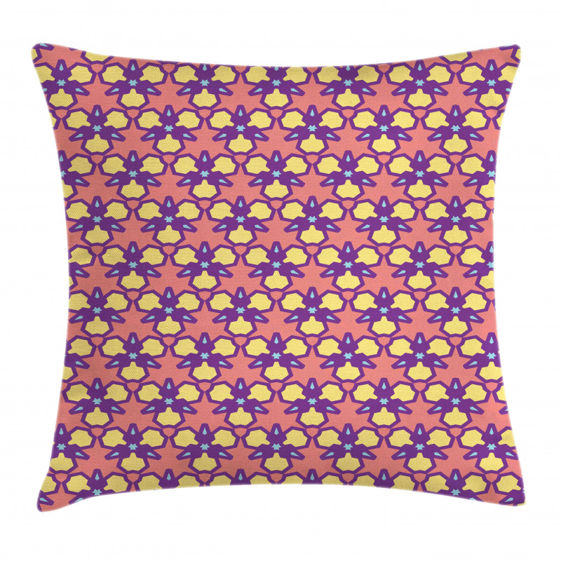 Retro Triangles Motifs Pillow Cover