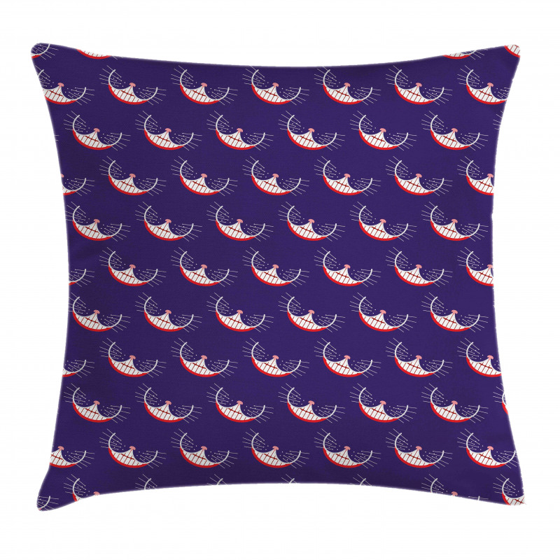 Witty Smile Teeth Cat's Whisker Pillow Cover
