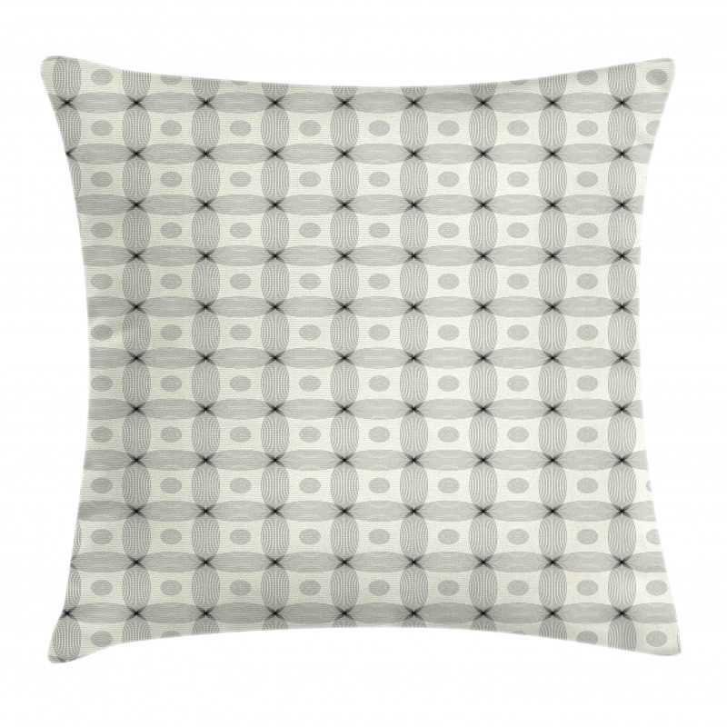 Thin Line Art Modern Grid Pillow Cover
