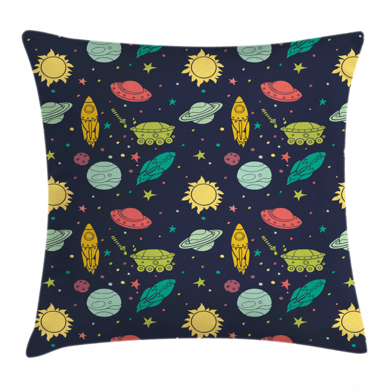 Galaxy Themed Image Art Pillow Cover