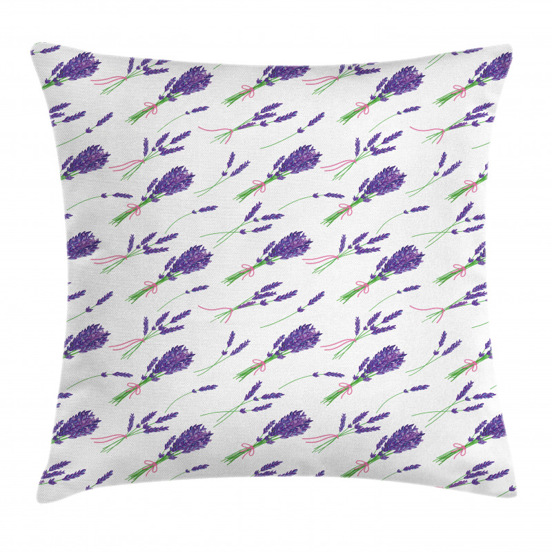 Repeated Lavender Bouquets Pillow Cover