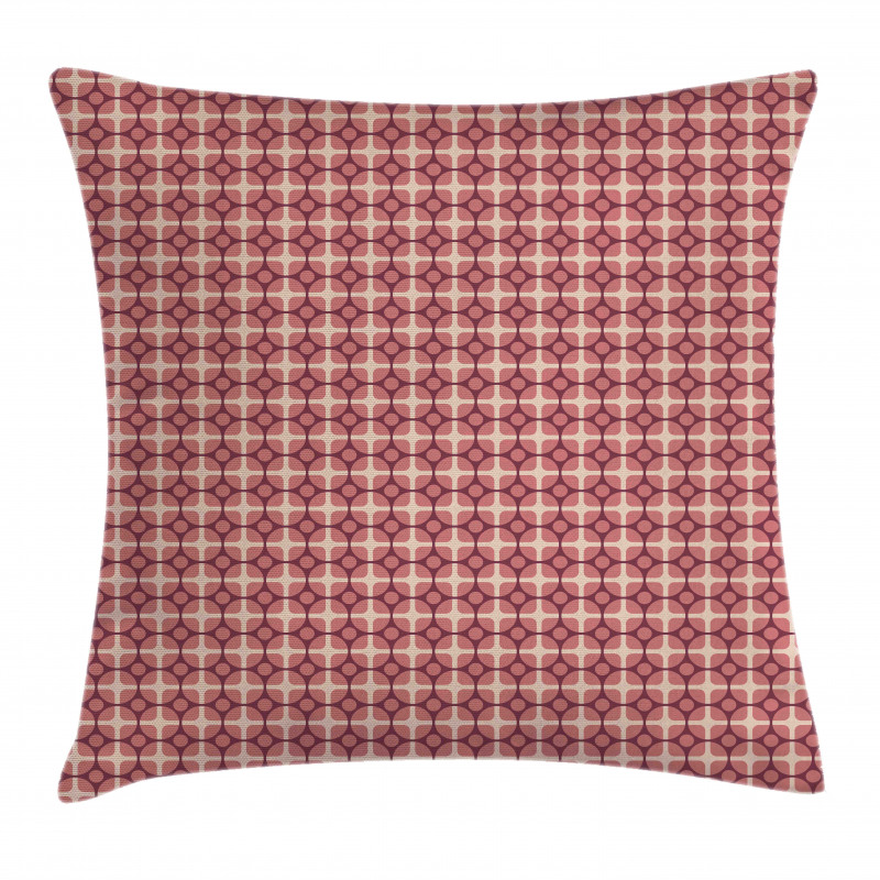 Circles in Sixties Style Pillow Cover