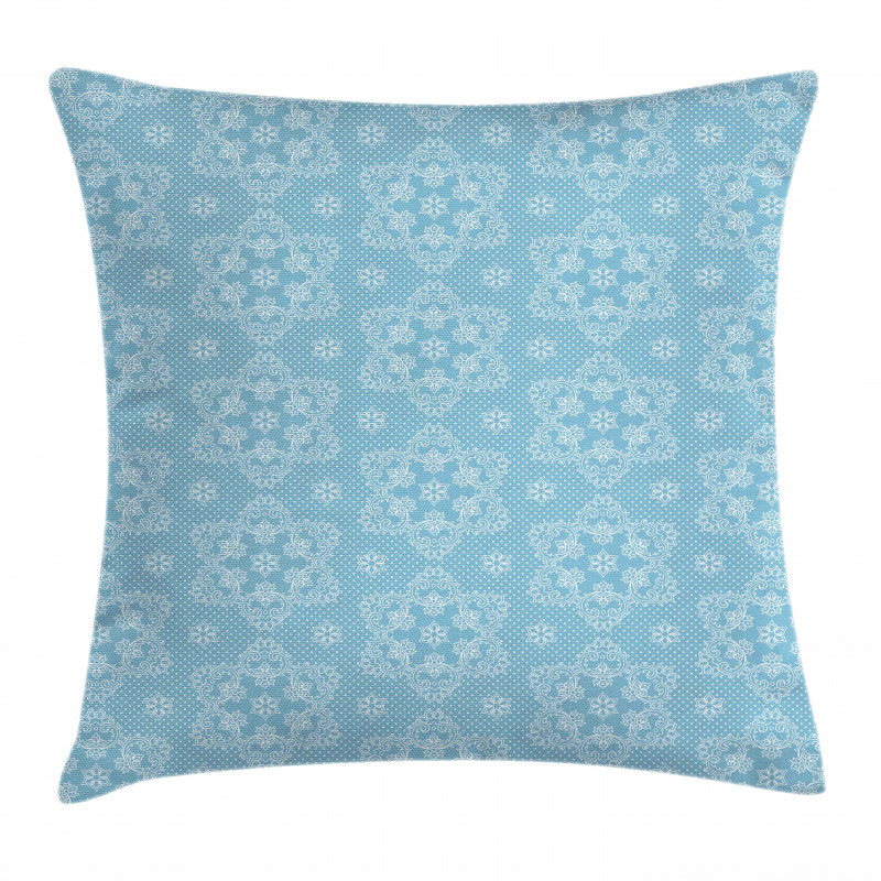 Lace Style Winter Snowflake Pillow Cover