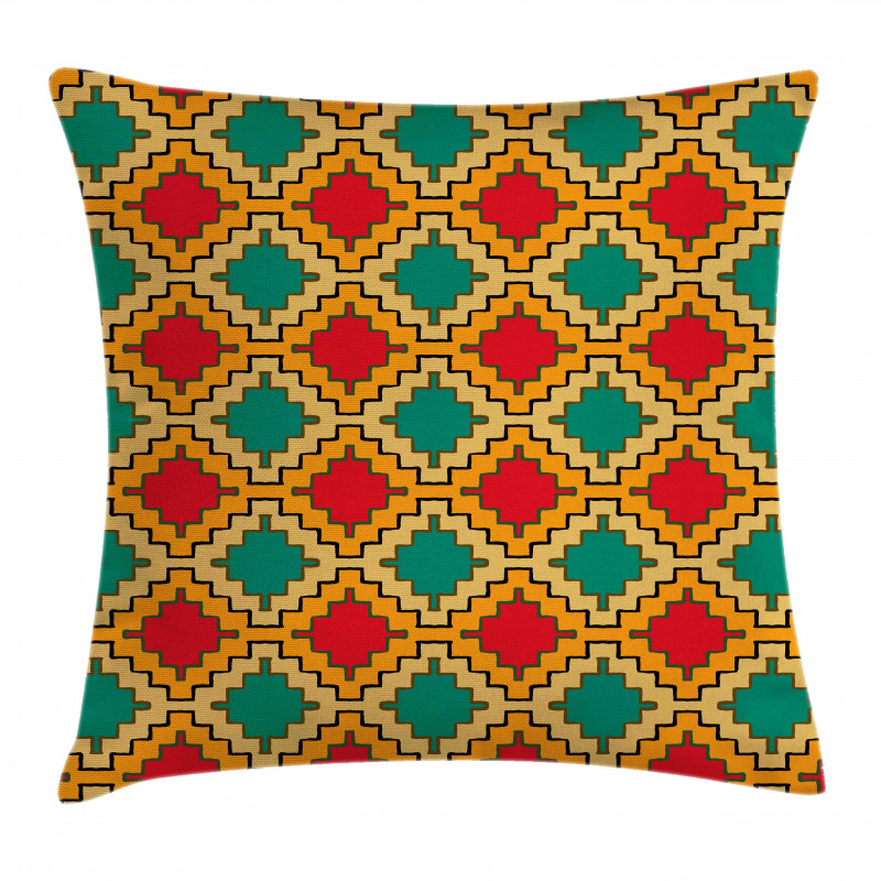 Stair Sided Tribal Shapes Pillow Cover