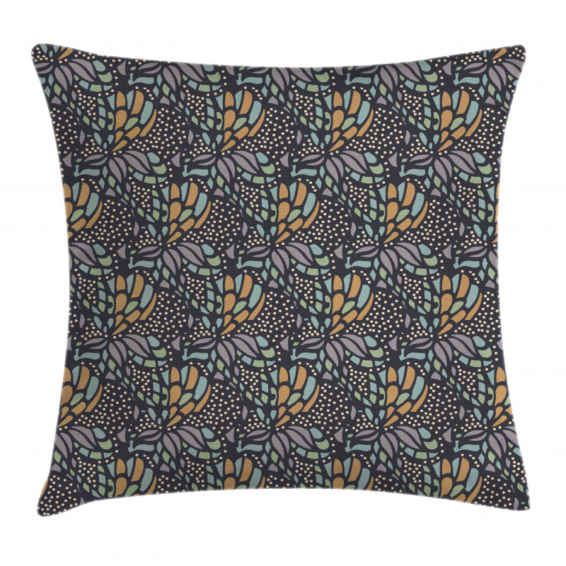 Dots and Flourish Shapes Pillow Cover