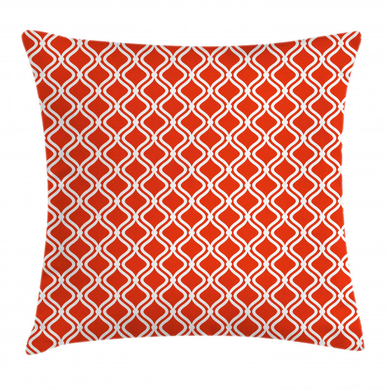 Abstract Warm Toned Lattice Pillow Cover