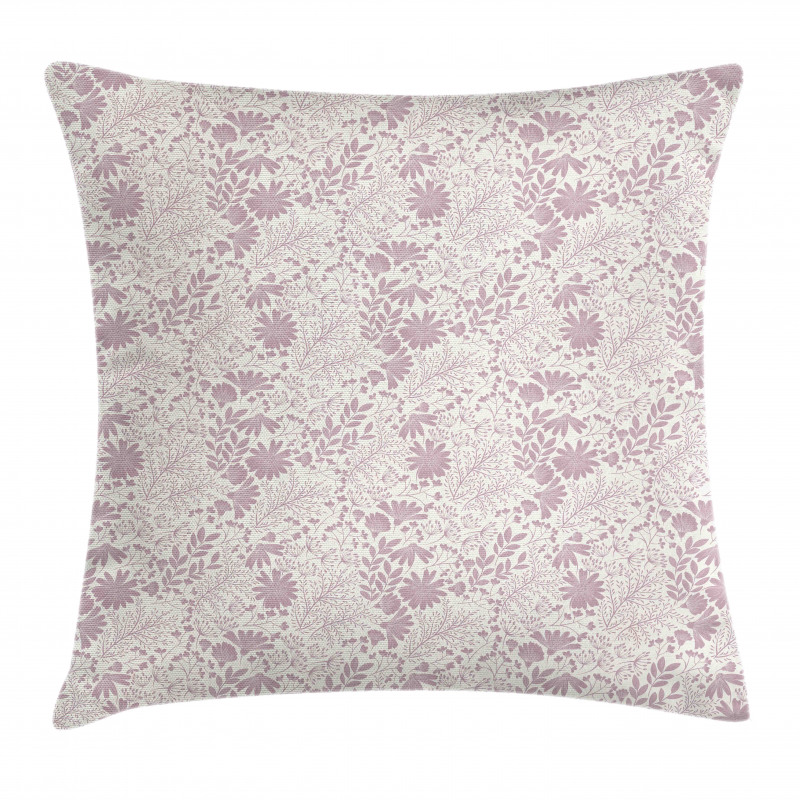 Tender Wild Herbs Flowers Pillow Cover