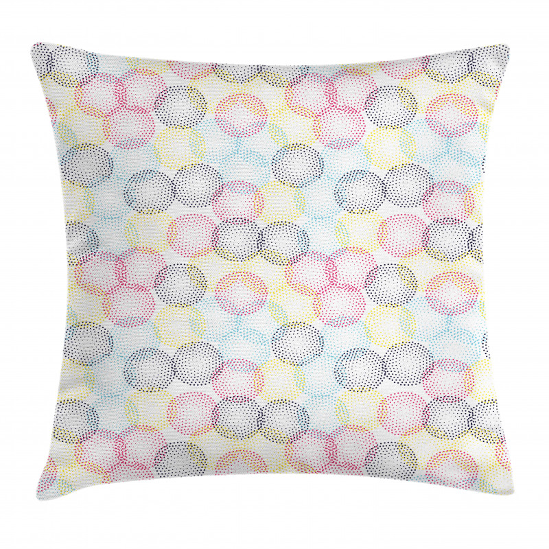 Modern Pointillism Rounds Pillow Cover