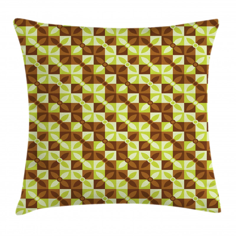 Bicolor Geometric Blossoms Pillow Cover