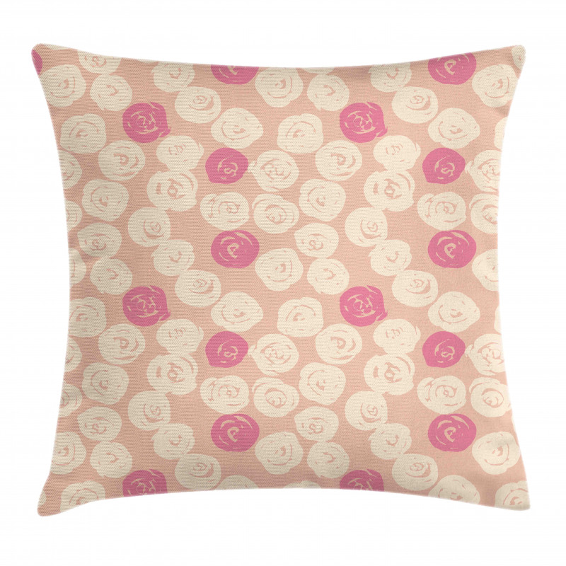 Grunge Rose Petal Rounds Pillow Cover