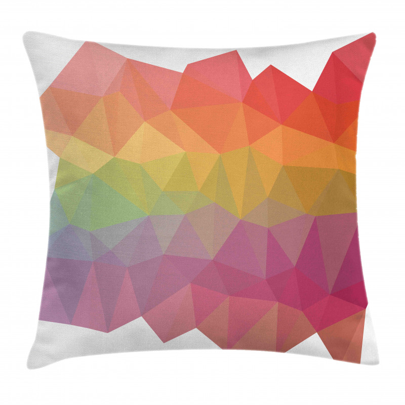 Retro Rainbow Colors Poly Pillow Cover