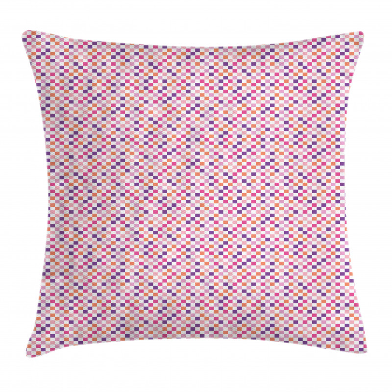 Colorful Symmetric Squares Pillow Cover