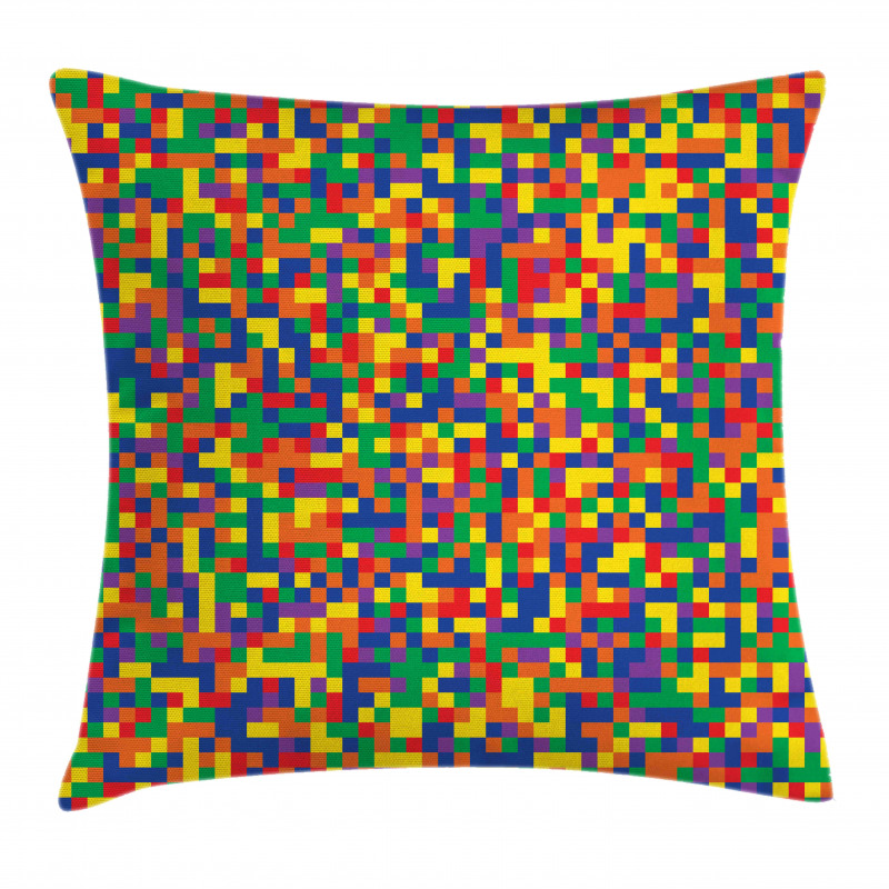 Vivid Motley Pixel Pillow Cover