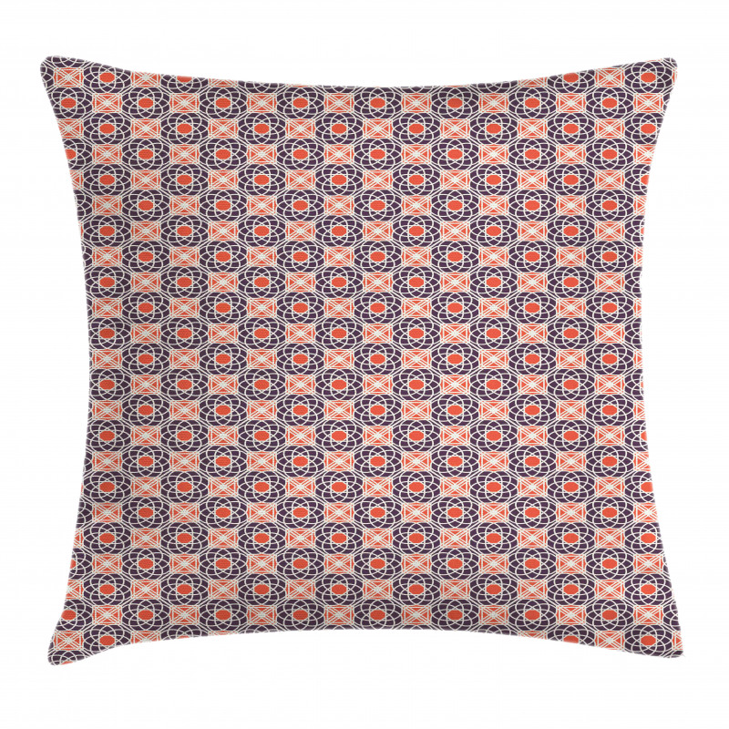 Floral Graphic Lattice Pillow Cover