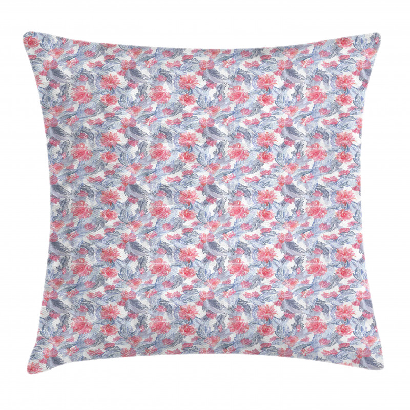 Intertwined Lily Lotus Flora Pillow Cover