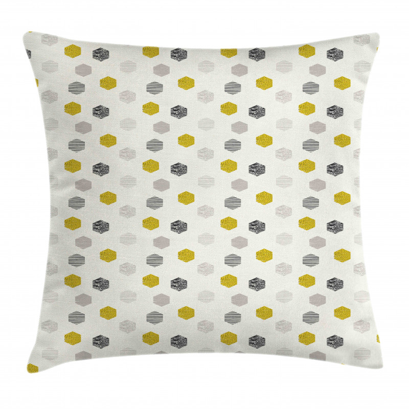 Minimalistic Hexagons Art Pillow Cover