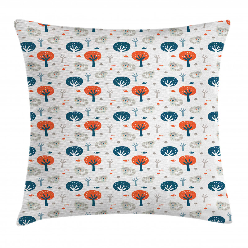 Fall Woodland Racoon Pillow Cover