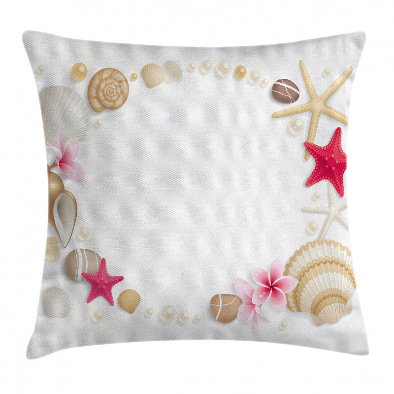 Seashells Flower Star Pillow Cover