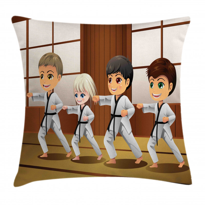 Children Dojo Practice Art Pillow Cover