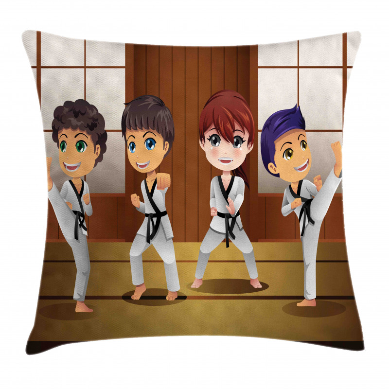 Children Martial Arts Dojo Pillow Cover