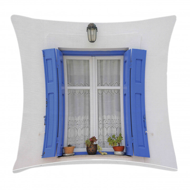 Shutters Flowers Window Pillow Cover