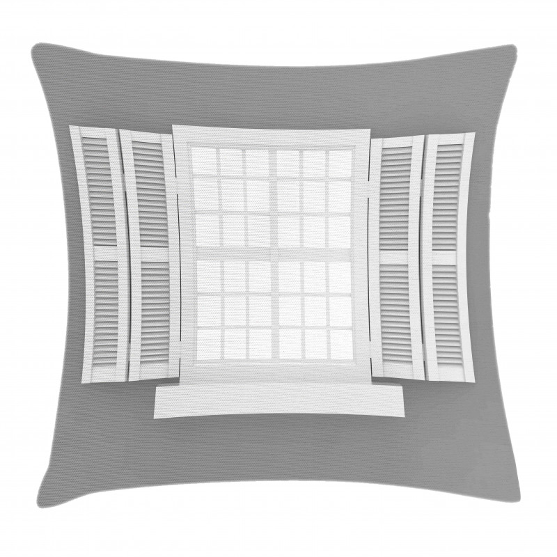 Wooden Window Shutter Pillow Cover
