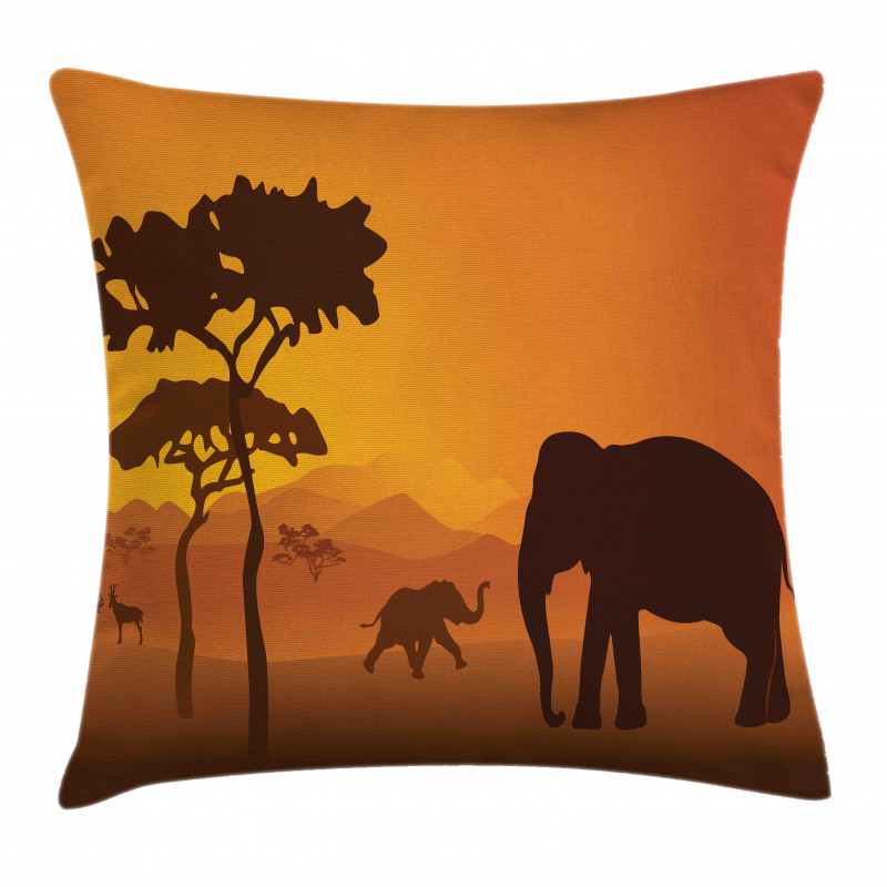 Savanna Mammals Pillow Cover