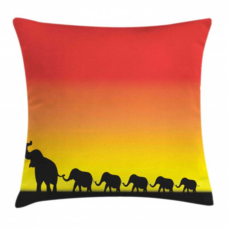 Ombre Sky Mammals Pillow Cover