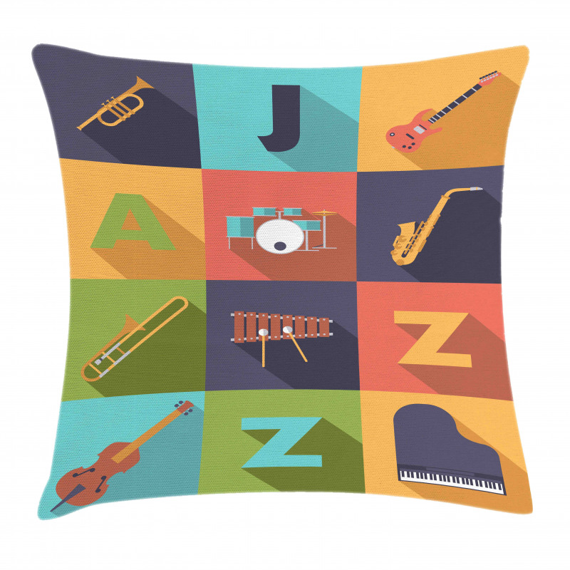 Jazz Equipment Music Pillow Cover