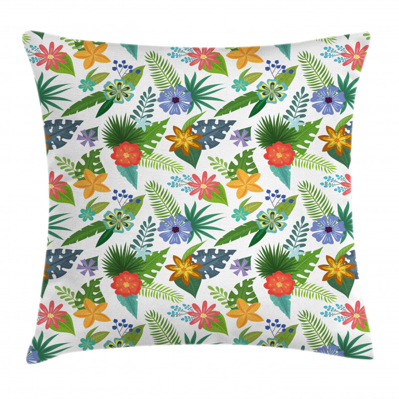 Layout of Colorful Flowers Pillow Cover