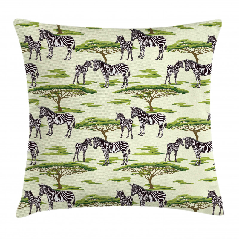 Wildlife Animals in a Forest Pillow Cover