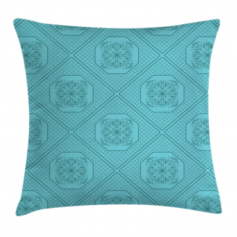 Flourishing Motifs Shapes Pillow Cover